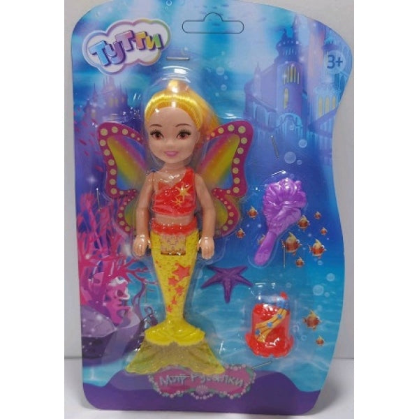 Кукла русалка 16 см, с акс., блист. Тутти в кор.2*240шт