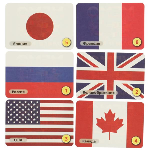 Флаги мира. Карточная игра Мемо. 50 карточек 65х95мм. 170х125х40 мм. Умные игры. в кор.50шт