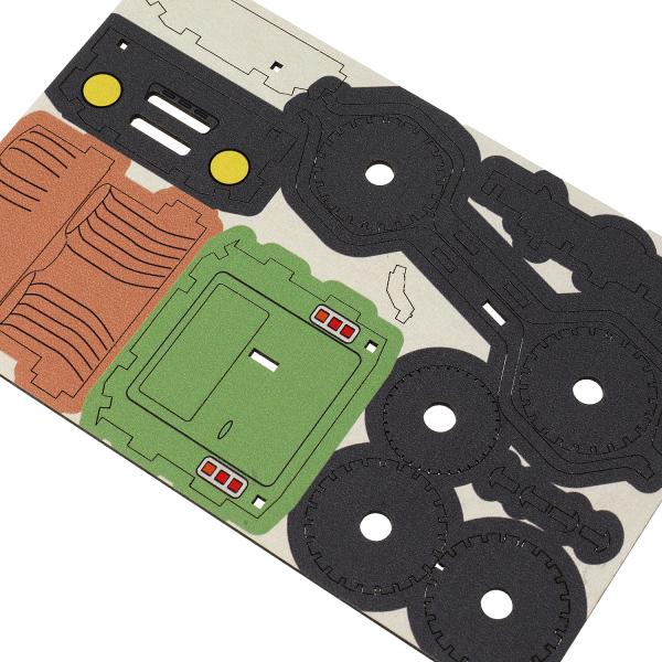 УАЗ конструктор деревянный УАЗ ХАНТЕР ВОЕННЫЙ, 51 дет. Город мастеров в кор.250шт