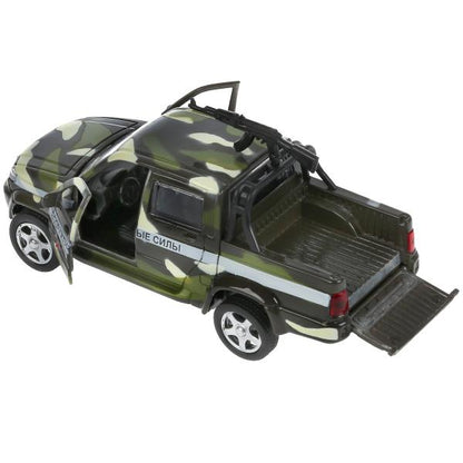 Machine métallique "uaz pickup военный с пулеметом" 12см, откр.двери, инерц. dans le cor. Parc technologique en cor2*36шт