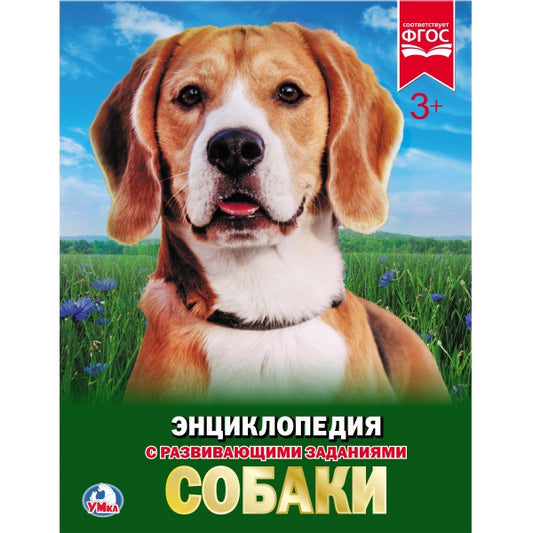 «УМКА». СОБАКИ (ЭНЦИКЛОПЕДИЯ А4). ТВЕРДЫЙ ПЕРЕПЛЕТ. БУМАГА МЕЛ, 48 СТР., 197Х255 ММ. в кор.15шт