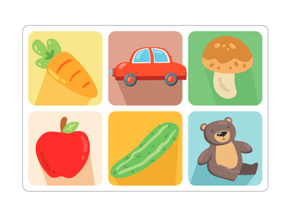 Лото "Тактильное" Детские игрушки (36 деревянных фишек)