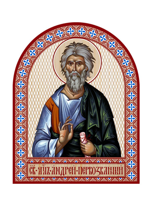 Икона аркой Андрей Первозванный (на дереве): 95 х 120