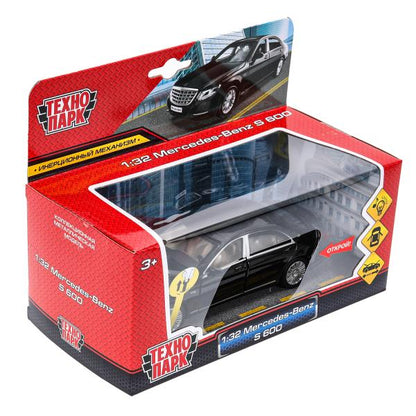 Машина металл свет-звук MERCEDES-BENZ s 600, 14,5 см, двери, инерция Технопарк в кор.2*24шт