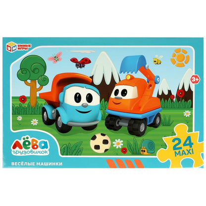 Грузовичок Лёва. Макси-пазлы в большой коробке. 24 détails. 355х240х35 mm. Умные игры в кор.20шт