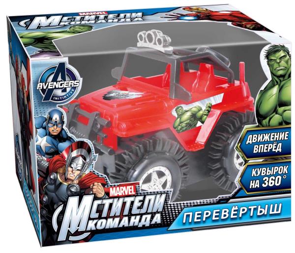 Машина-перевертыш на бат.мстители, кор.15*15*12см - в кор.2*96шт