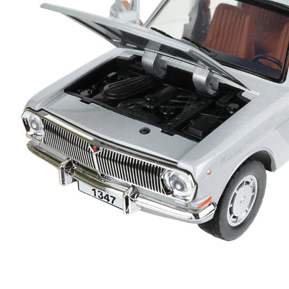 ГАЗ 2401 свет-звук 19,7 см, дв, кепка, сумка, ин, серый Технопарк в кор.2*24шт