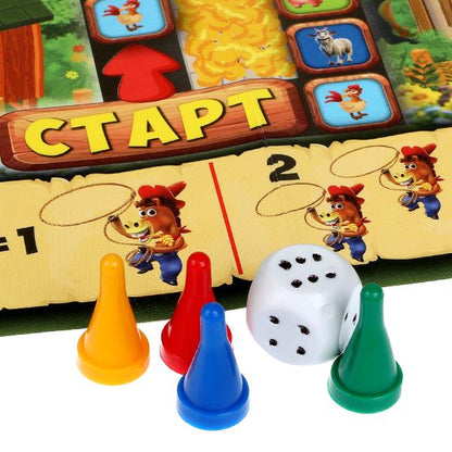 Супер ферма. Настольная игра-квадрат. 40 карточек. 250х250х55 мм. Умные игры в кор.10шт