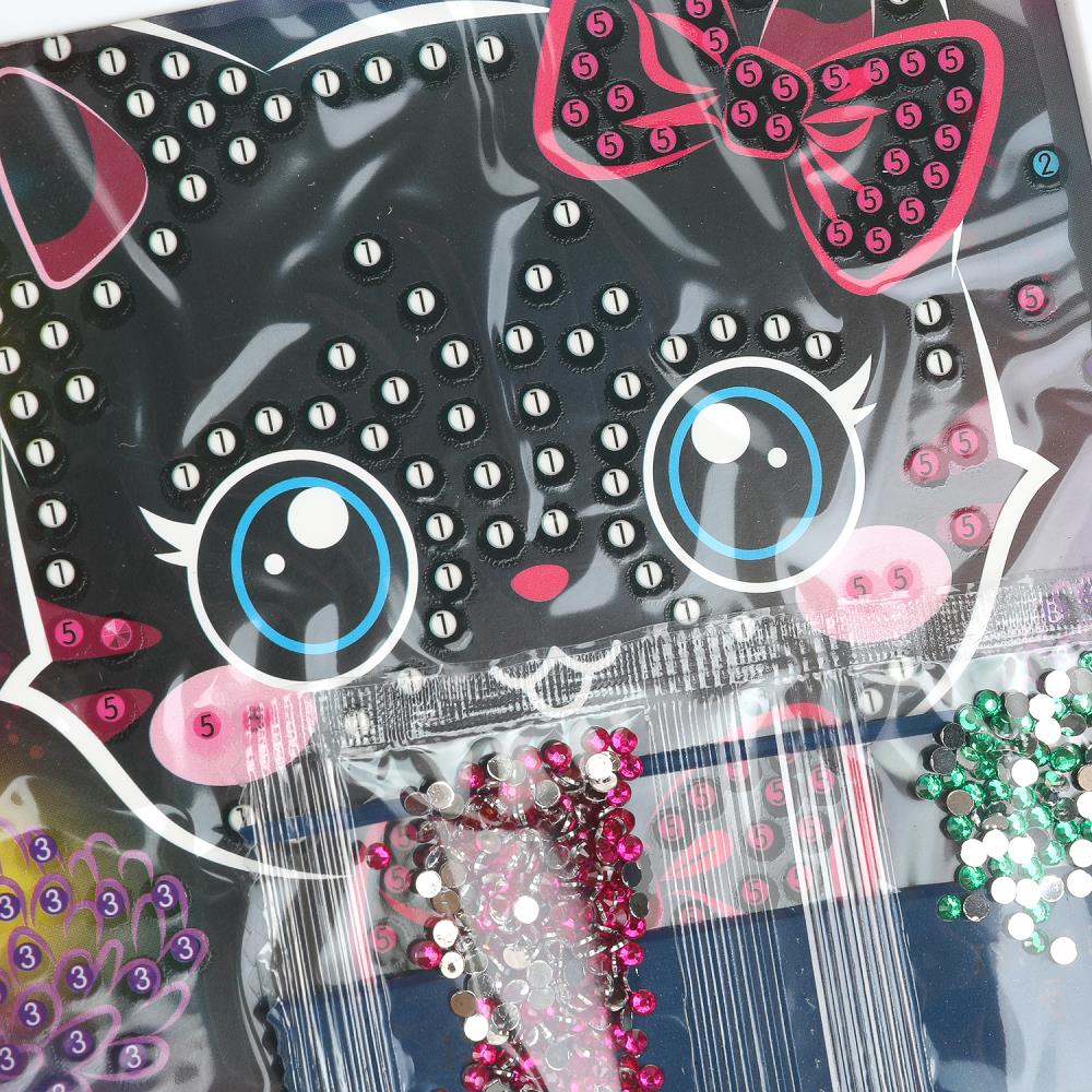 Mosaïque d'image pour téléphone noir 15*15, en corbeau, chat МУЛЬТИ АРТ en cor.48шт