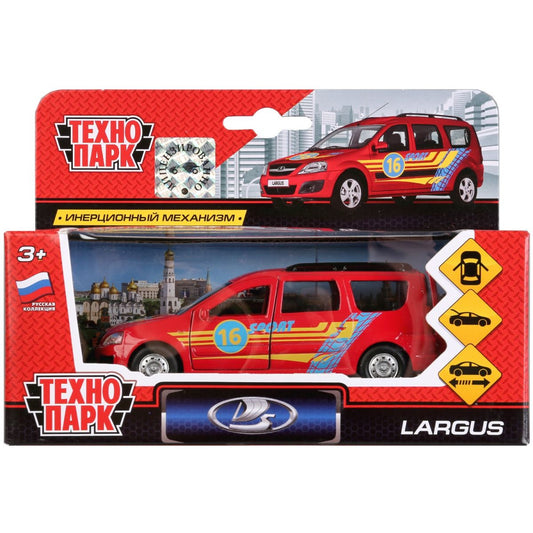 Машина металл LADA Largus спорт 12см, открыв.двери и багажник, инерц. в кор. Технопарк в кор.2*24шт