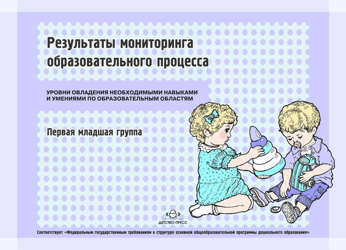 Результаты мониторинга образовательного процесса.Первая младшая группа.