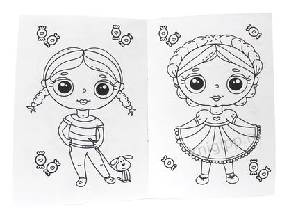 РАСКРАСКА А5 эконом. ДЕВОЧКИ