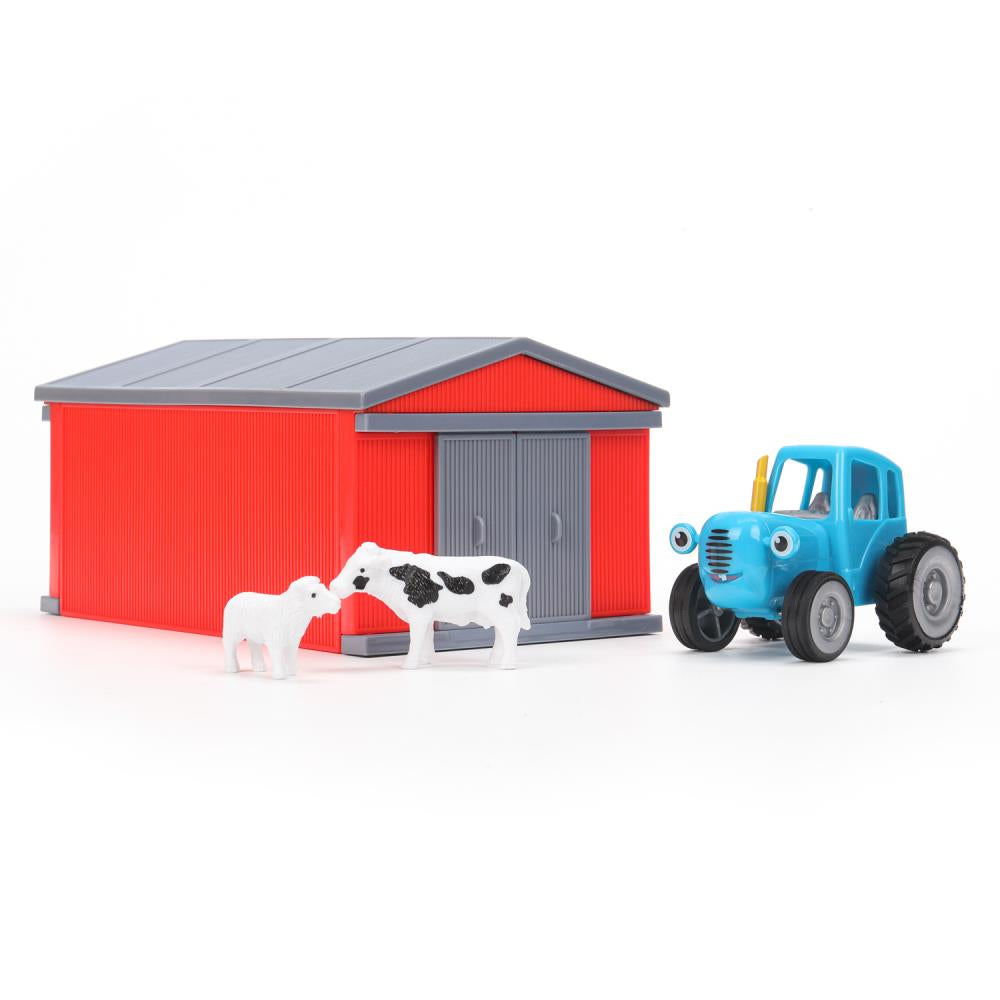 Modèle en plastique СИНИЙ ТРАКТОР ГАРАЖ скоровой и овцой ИГРАЕМ ВМЕСТЕ в кор.2*48шт