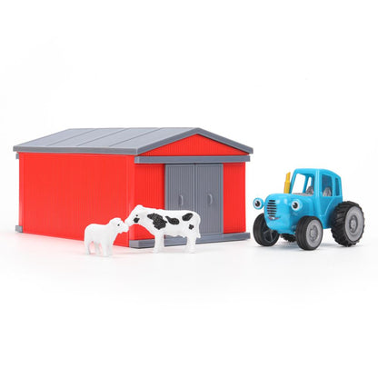 Modèle en plastique СИНИЙ ТРАКТОР ГАРАЖ скоровой и овцой ИГРАЕМ ВМЕСТЕ в кор.2*48шт