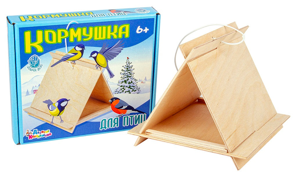 КОРМУШКА ДЛЯ ПТИЦ (ЗИМНИЙ РИСУНОК) в кор.14шт