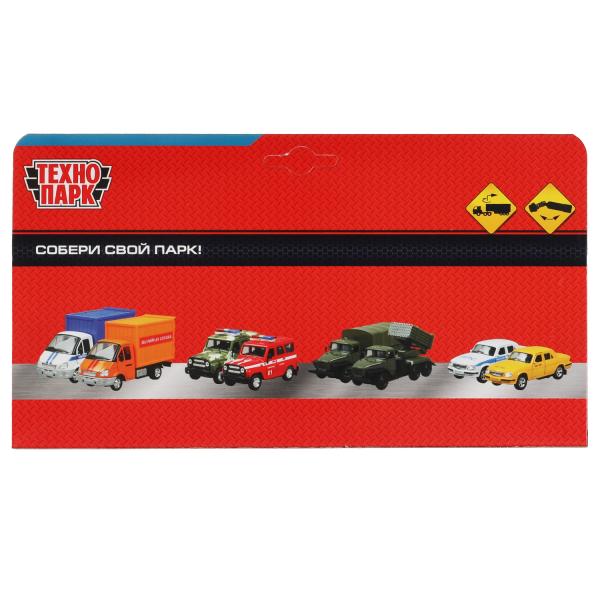 Машина металл ТЯГАЧ С ПРИЦЕПОМ 19,5 см, подвиж. дет., кор. Технопарк в кор.2*84шт