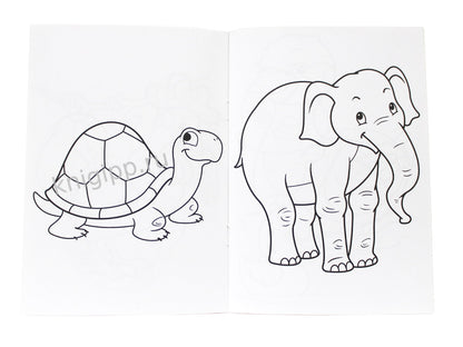 РАСКРАСКА А5 эконом. ЗАБАВНЫЕ ЗВЕРЯТА