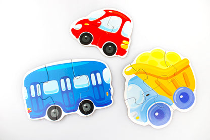 Jouets pour bébé "Транспорт" (5 cartes, 15 pièces)