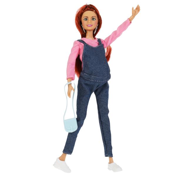 Кукла 29см София беременная, руки и ноги сгибаются, с сыном и акс, в кор КАРАПУЗ в кор.24шт