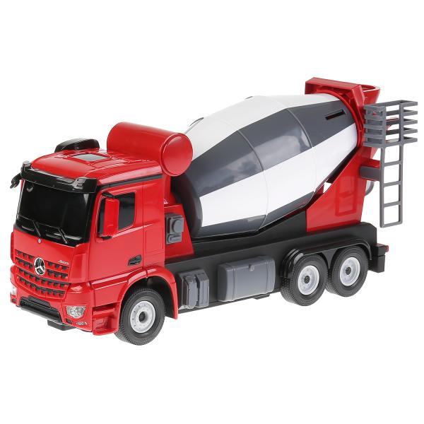 Машина р/у Mercedes-Benz бетономешалка 1:24, со светом, цвет в ассорти. в кор. Растар в кор.4шт