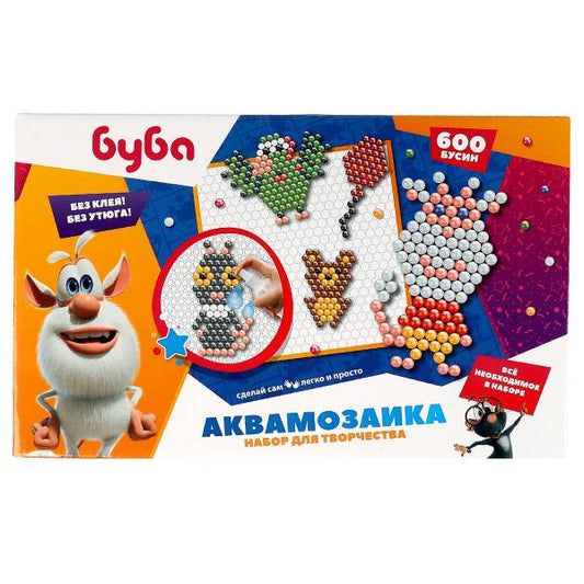 Набор д/детского тв-ва БУБА аквамозаика 600 бусин МУЛЬТИ АРТ в кор.24шт