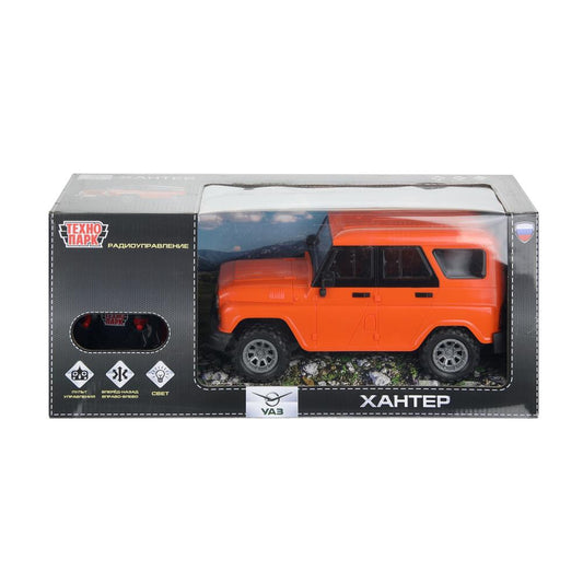 Машина ру UAZ HUNTER, свет, 30 см, оранжевый, кор Технопарк в кор.24шт
