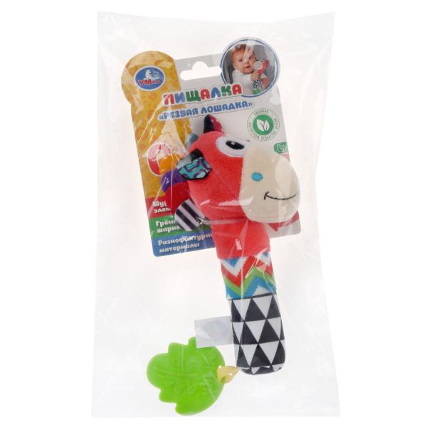 Текстильная игрушка-пищевая лошадка на карте. в пак. (рус. уп.) "Умка" в кор.240шт