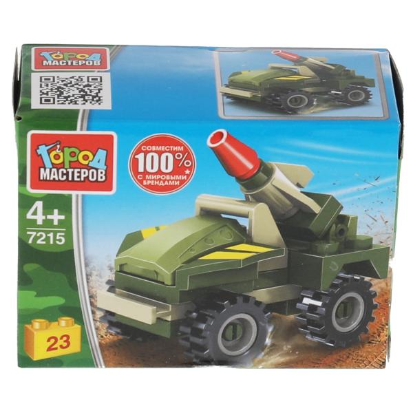 Конструктор машинка с ракетой, 23 дет. Город мастеров в кор.2*120шт