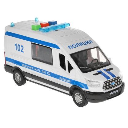 TRANSITVAN-16PLPOL-WH Machine en plastique noir FORD TRANSIT ROUGE 16 cm, double, 3 boutons, cor. Тех