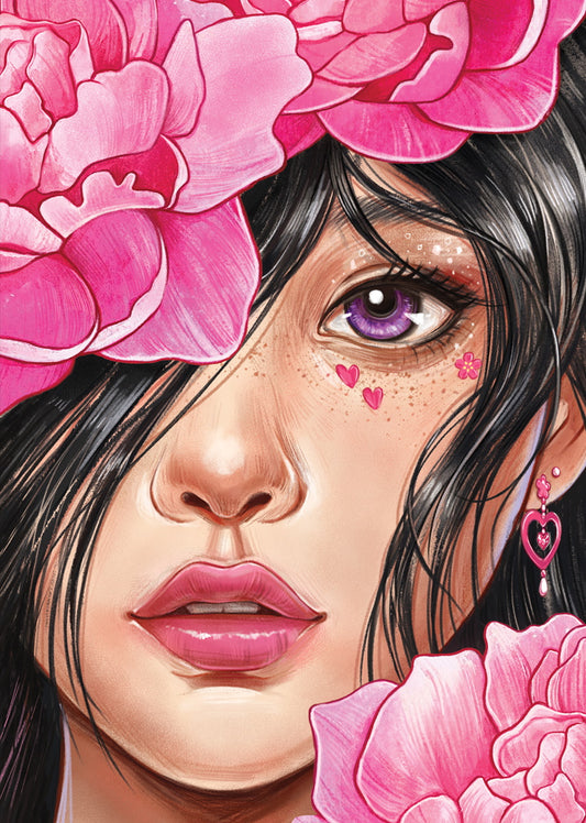 БЛОКНОТ ТОЧКАБУК 180°. ДЕВОЧКА С ПИОНАМИ