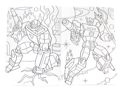 РАСКРАСКА А4 эконом. ГОРОД РОБОТОВ