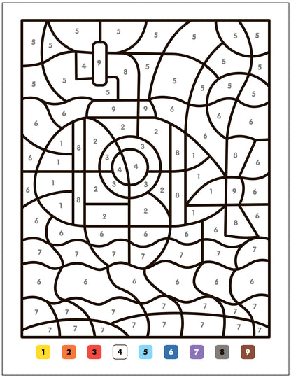 Раскраски по номерам. Транспорт