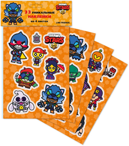 Brawl Stars. 33 уникальные наклейки (Арт.NA0019)