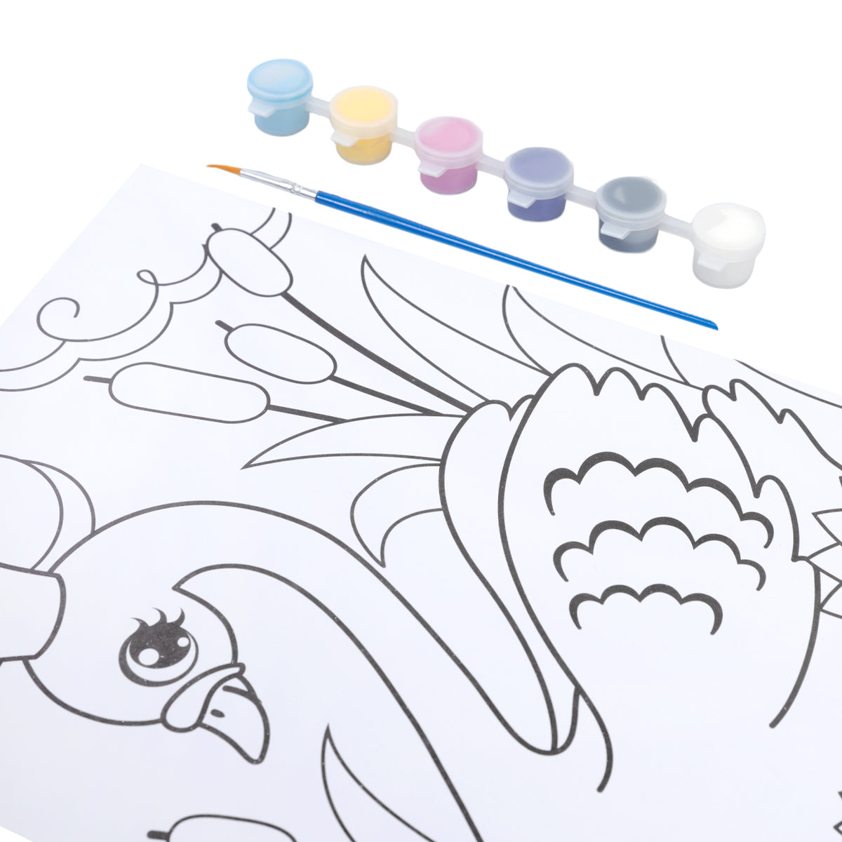 Набор для творчества. Раскраска с блестками "Лебедь"