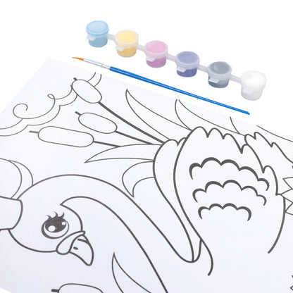 Набор для творчества. Раскраска с блестками "Лебедь"