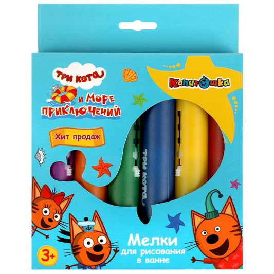 Мелки для рисования в ванной ТРИ КОТА в кор. КАПИТОШКА в кор.48шт