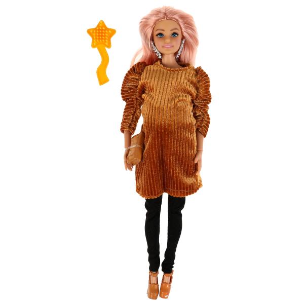 Кукла 29 см София беременная, руки и ноги сгиб, акс, кор КАРАПУЗ в кор.24шт