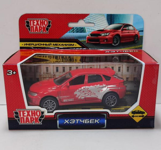 Машина металл ХЭТЧБЕК, 10 см, инерция, кор Технопарк в кор.2*120шт