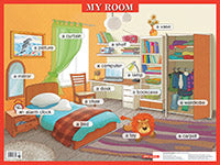 Моя комната. My room. Наглядное пособие на англ.яз.