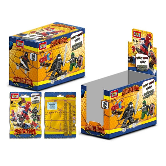 Конструктор фигурки супергерои в пакетах. дисплей Город мастеров уп-24шт в кор.2*20уп