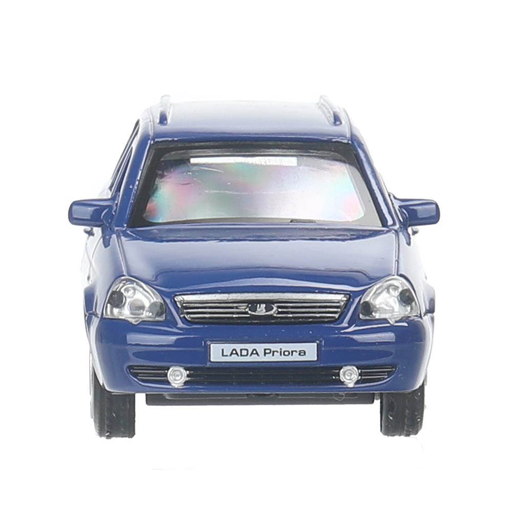 Machine en métal LADA PRIORA pour une voiture de 12 cm, deux roues, un moteur, une carrosserie, dans la couleur. Parc technologique dans le cor.2*36шт