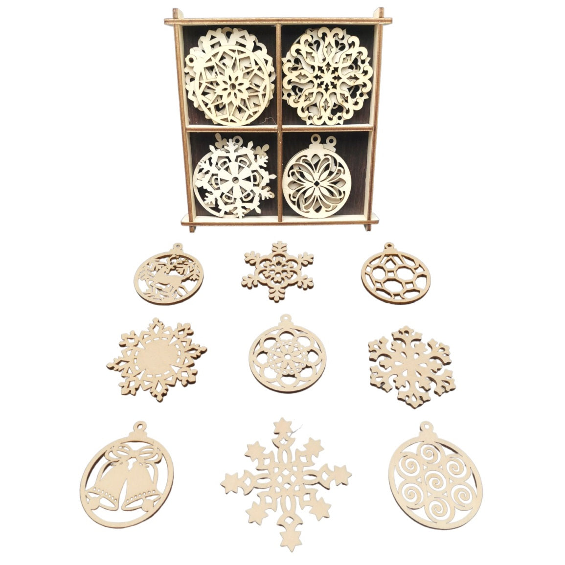 Набор для раскрашивания "Шары и снежинки" (ёлочные игрушки) 20 дет. арт.8421 /30 (Новый год)