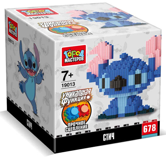 Конструктор 3D сборная фигурка стич, 678 дет. Город мастеров в кор.180шт