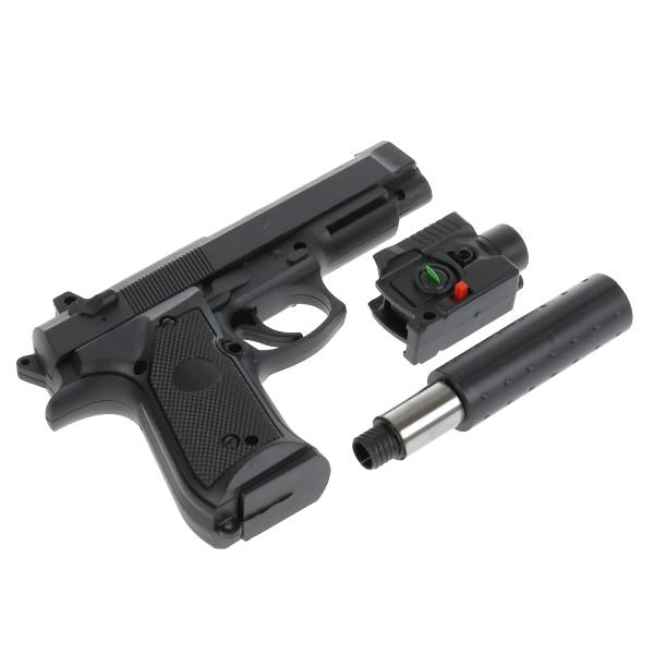 Pistolet (п) avec laser. прицелом, с глушителем, с гелевыми пулями 06 в пак. dans le cor.2*120шт