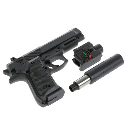 Pistolet (п) avec laser. прицелом, с глушителем, с гелевыми пулями 06 в пак. dans le cor.2*120шт