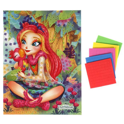 Набор д/детского тв-ва ЭНЧАНТИМАЛС аппликация мягкая мозаика (17х23 см) МУЛЬТИ АРТ в кор.100шт