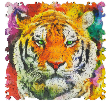 Фигурный деревянный пазл "ANIMAL ART" Тигр 108 дет. арт.8389 (мрц 690 руб.) /24