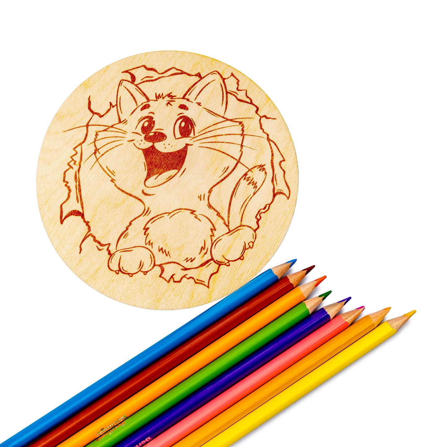 Выжигание. Dosette pour le voyage "Котик" (largeur 130 mm, conversion A5)