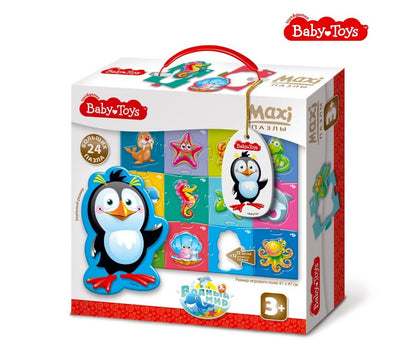 Пазлы MAXI "Водный мир" 24 эл Baby Toys (поле 61х47см)