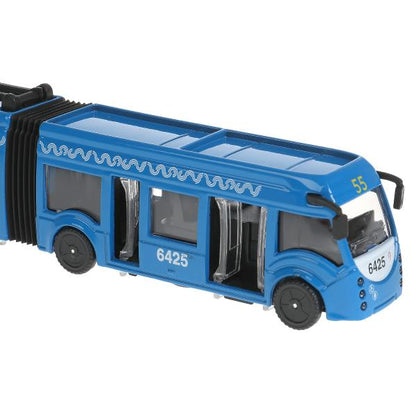 Технопарк. Троллейбус Метрополитен арт.SB-18-11WB(NO IC).20-1 19 см, с резинкой,металл,двери, инерц.